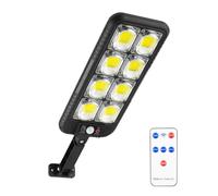 Lampes solaires de parking,Lampadaires solaires extérieurs - Lumière de jardin LED lumineuse pour rue extérieure - Réverbère à induction solaire à télécommande, projecteur de sécurité avec détecteur