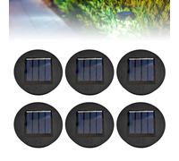 Lampes Solaires de Rechange, 6 Pièces Lampes Solaires, 8cm Remplacement de LumièRe Solaire, Étanche IP44 Panneau Solaire Lanterne Pour Lanternes Suspendues ExtéRieures, Décoration de jardin