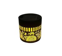 Lampes solaires décoratives mandala, lampes solaires mandala pour clôture, lampess solairess mandalas d'extérieur, éclairage jaune chaud, lampe étanche à motif mandalas, pour poteau de jardin (C)