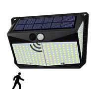 Lampes solaires d'extérieur 228 LED, éclairage de sécurité Solaire d'extérieur avec détecteur de Mouvement, éclairage Ultra-Lumineux à 270°, 3 Modes d'éclairage, Appliques murales étanches IP65 p