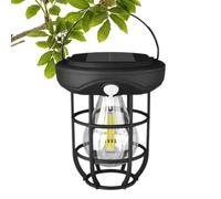 Lampes solaires d'extérieur à LED avec détecteur de mouvement et crochet | Lanterne de camping multifonctionnelle avec crochet portable pour camping, randonnée, jardin, patio, jardin, sécurité, tente