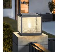 Lampes solaires d'extérieur à LED étanches avec télécommande, éclairage paysager moderne pour portails, terrasses, clôtures et boîtes aux lettres - Borne d'éclairage solaire