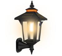 Lampes solaires d'extérieur avec 3 modes d'éclairage et détecteur de mouvement, lanternes solaires intelligentes d'extérieur étanches, appliques murales solaires modernes pour grange, abri de jardin,