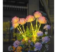 Lampes solaires d'extérieur en forme de fleur pour jardin, lampe décorative | Lampe de jardin décorative étanche en plastique facile à installer 70 cm Économie d'énergie Décor paysage Rose