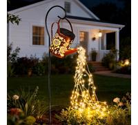 Lampes solaires d'extérieur en forme de tournesol - Cadeau de jardinage Mon Solar - Lanterne arrosoir pour jardin, terrasse, cour, allée, décoration de plantes