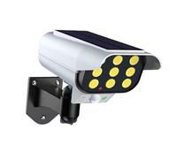 Lampes solaires d'extérieur, fausse caméra de sécurité à capteur humain avec clignotant, applique murale à induction LED avec télécommande, utilisation extérieure for cour, patio, jardin, garage/1467