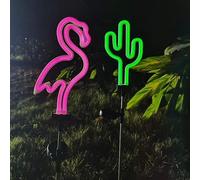 Lampes solaires d'extérieur pour décoration de jardin, cadeau d'anniversaire pour maman et femme, lampes solaires d'extérieur pour décoration de cour, lampes solaires néon pour extérieur, allées