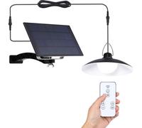 Lampes solaires d'extérieur, Suspensions solaires à Led avec télécommande, Suspensions solaires de jardin avec panneau solaire 1500mah et tête de lampe 300lm, Couleur de lumière : blanc, 1 lampe