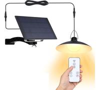 Lampes solaires d'extérieur, Suspensions solaires à Led avec télécommande, Suspensions solaires de jardin avec panneau solaire 1500mah et tête de lampe 300lm, Couleur de lumière : Blanc chaud, 1 lampe