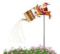 Lampes solaires en forme d'arrosoir Éclairage solaire LED de Noël en métal | Lanterne bouilloire de fêtes pour pelouse extérieure Pour Cour Arrière Entrée de Garage Pelouse Plage Porche Massif de