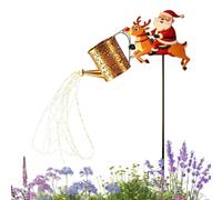 Lampes solaires en forme d'arrosoir Éclairage solaire LED de Noël en métal | Lanterne d'extérieur de jardin bouilloire lumineuse pour fête pour extérieur entrée clôture porche