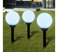 2x Lampes d'Allée d'Extérieur à LED et Piquet au Sol Lampes Solaires Eclairage Jardin Terrasse Patio Cour Balcon 277118