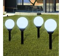 Lampes solaires extérieures avec pique de sol Noir ABS Lumières chemin vidaXL vi