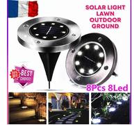 Lampes solaires extérieures - Décorations de jardin - 8pcs 8LED - Blanc chaud - IP65