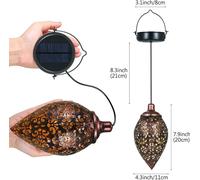 Lampes solaires extérieures Jardin, 2PCS Led Lampe solaire pour décoration de jardin, Lampe solaire étanche suspendue Lanterne solaire extérieure Chemin Pelouse Balcon Jardin Décoration