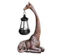 Lampes Solaires Girafe - Figurine D'animal Mignon, Décoration De Jardin Résistante Aux Intempéries, Sculpture En Résine Éclairée | Ornement Extérieur Unique Pour La Maison, Idée Cadeau Pour Hommes, Fe