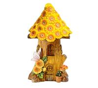 Lampes solaires LED de jardin maison de fée : champignon, statue de jardin, lampes solaires, maison de poupée, jardin féerique, accessoires pour l'extérieur, pelouse, terrasses, Noël, ornements