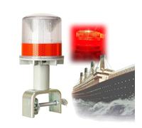 Lampes solaires LED de navigation marine étanche IP65 Balise de sécurité pour bateau, longue lumière solaire + clignotant vert
