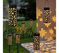 Lampes solaires Lune et étoiles en set de 2 - 3in1 - à suspendre ou à poser