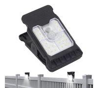 Lampes Solaires Pince Applique avec détecteur de mouvement, 3 modes, | Éclairage solaire à détection de mouvement Pour Gouttière Cour Jardin Arrière-Cour Rambarde Camping-Ca