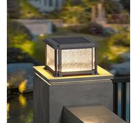 Lampes Solaires Poteaux D'extérieur Modernes, Embouts Lampe LED Solaires Luminaires Noirs Étanches Pour Portail En Brique Piliers Éclairage Paysager Allée Jardin Garage Boîte Aux Lettres Lanterne Quai