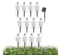 Lampes solaires pour allée d'Halloween - Lumières solaires pour allée de fantôme | Lampes solaires à DEL pour Halloween | Décorations lumineuses d'Halloween Z d'extérieur pour jardins | Chemins | Cour