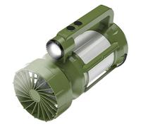 Lampes solaires pour camping - Lampe avec batterie et ventilateur intégré, 4 modes d'éclairage, lampe torche rechargeable portable pour l'intérieur, l'extérieur, la randonnée et les voyages