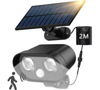Lampes solaires pour extérieur avec détecteur de mouvement Extérieur Jardin, Led divisé Lampes solaires de jardin Applique murale, Lampe solaire pour mur Balcon Cour Garage Chemin