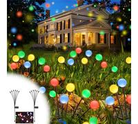 Lampes solaires pour extérieur jardin, 2er 6 Led Solar Glow Worms Light, Lumière solaire Décoration de jardin Lampes solaires Eclairage de jardin pour terrasse balcon jardin