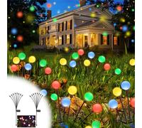 Lampes solaires pour extérieur jardin, 2er 8 Led Solar Glow Worms Light, Lumière solaire Décoration de jardin Lampes solaires Eclairage de jardin pour terrasse balcon jardin