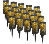 Lampes solaires pour l'extérieur Jardin 20 pièces Lampe solaire de jardin LED Lampe solaire de jardin pour l'extérieur Lanterne solaire blanc chaud Etanche IP65 Paysage