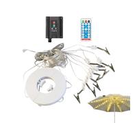Lampes solaires pour parasol de terrasse, décoration extérieure étanche avec 8 modes pour porche, parasol, terrasse, jardin, plage, camping