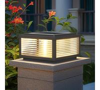 Lampes Solaires Pour Poteaux D'extérieur Lanterne Colonne Carrée Noire Moderne Étanche LED À Énergie Solaire Clôture Boîte Aux Lettres, Éclairage Paysager Pour Jardin, Terrasse, Cour, Piscine, Jetée