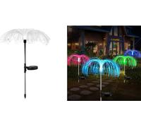 Lampes solaires ressemblant à un palmier, Décoration lumineuse permettant de changer entre 7 couleurs, Lampes décoratives, Éclairage de fête (65 x 38 cm, 1,2V) - LUMIPALM