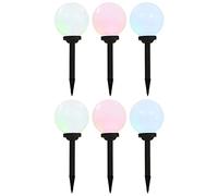 Lampes solaires sphériques LED de Jardin 6 pcs 20 cm RVB,Luminaires,Éclairage extérieur-277126