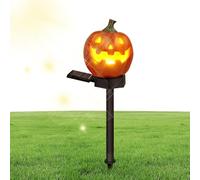 Lampes Solaires sur Piquet Extérieur Étanches Type Citrouille | Lampes Solaires de Jardin,Lanterne Halloween pour Pelouse Allée Camping Entrée Escalades Terrasse Arrière-Cour