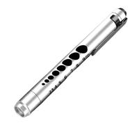 Lampes stylo pour infirmières Lampes stylo à LED à lumière blanche et jaune Lampes stylo médicales avec jauge de pupille et règle Lampe de poche médicale réutilisable et légère Lampe de poche noire É