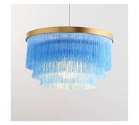 Lampes suspendues à Pampilles Modernes, Ligne de Fil de Coton Beige doré Blanc, lustres bohème, décoration de Chambre de Filles Romantique, Lampe de Plafond, Cuisine