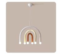 Lampes suspendues Arc-en-Ciel colorées créatives en Fer E14 LED pour Chambre à Coucher, Design Artistique, Lustre pour Chambre d'enfant, éclairage d'intérieur,(White)