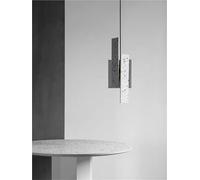 Lampes suspendues Art Déco Terrazzo Ampoule E27 Lampe de Bar de Cuisine de Salle à Manger Noir Gris Rose Longueur de Fil en Pierre réglable, Lampe Suspendue Moderne(Gray)