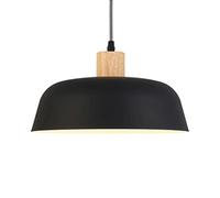 Lampes Suspendues Commerciales Simples pour La Maison Lampe Suspendue Créative À Tête Unique Abat-Jour Plafond pour Éclairage D'îlot De Cuisine Lustre À La Mode avec Garniture en Bois pour Bar