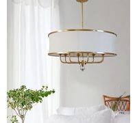 Lampes suspendues en Tissu Vintage pour Salon, Chambre à Coucher, lustres dorés, Lampes suspendues pour Salle à Manger, Restaurant, décoration de Chambre(55CM)