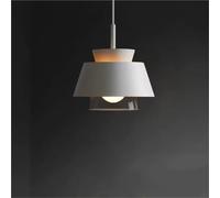 Lampes suspendues en Verre d'art en Fer Nordique pour Lampes suspendues de Table de Cuisine Lampes suspendues de Salon de Chambre à Coucher Lampes suspendues(White)