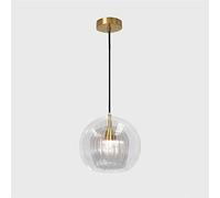 Lampes suspendues en verre soufflé à la main pour îlot de cuisine, double sphère, boule en verre transparent ambré, lampe de plafond de ferme, lustre industriel pour table de salle à manger, chambre à
