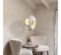 Lampes suspendues japonaises Wabi-sabi E27 Plusieurs lampes suspendues en résine industrielle Lampes suspendues creuses créatives Nordique Simple Personnalité Salon Magasin de vêtements Bar Lustre