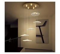 Lampes suspendues LED nordiques en forme de feuille de lotus for restaurant, lustre moderne for escalier, loft, duplex, villa, salon,Lustres(5 heads)