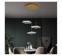 Lampes suspendues LED nordiques en forme de feuille de lotus for restaurant, lustre moderne for escalier, loft, duplex, villa, salon,Lustres(B 3 heads)