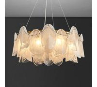 Lampes suspendues, lustre en verre de luxe lampes d'éclairage salons lampes suspendues décorations pour articles de décoration intérieure Żyrandol plafonnier LED (lumière chaude 3000k, D50cm B)