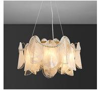 Lampes suspendues, lustre en verre de luxe lampes d'éclairage salons lampes suspendues décorations pour articles de décoration intérieure Żyrandol plafonnier LED (lumière chaude 3000k, D50cm A)