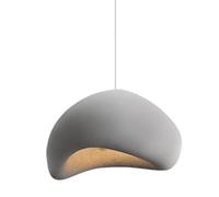Lampes suspendues minimalistes Nordiques avec Abat-Jour en polystyrène, Lampe Suspendue à tête Unique réglable en Hauteur, luminaires de Style Lustre E27 pour Table de Salon